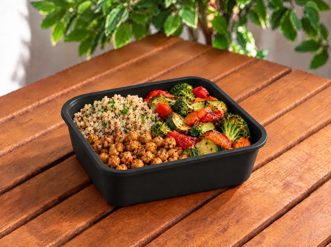 Garbanzos Dorados con Quinoa